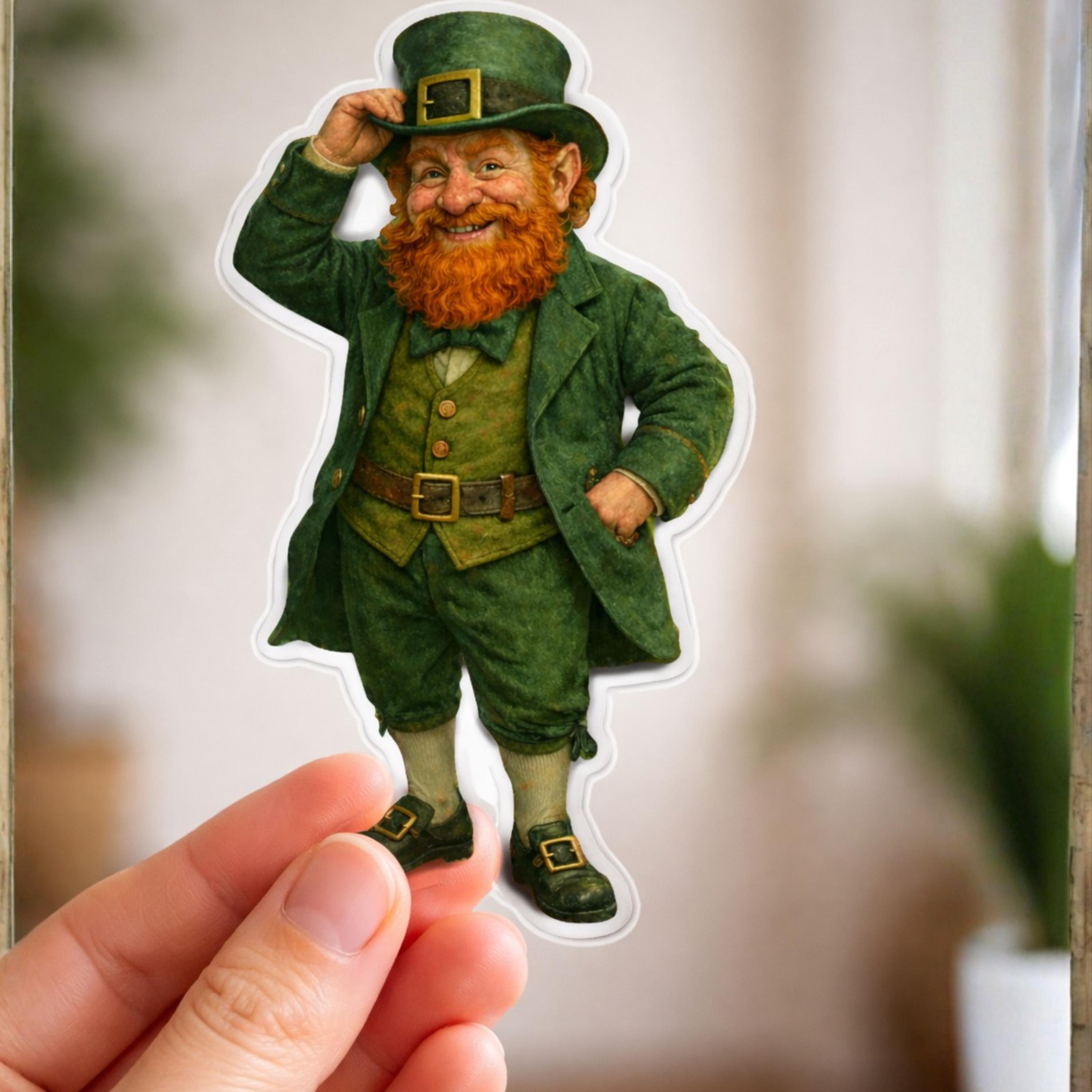Leprechaun Tipping Hat Stickers | Die-cut DTF - Etsy