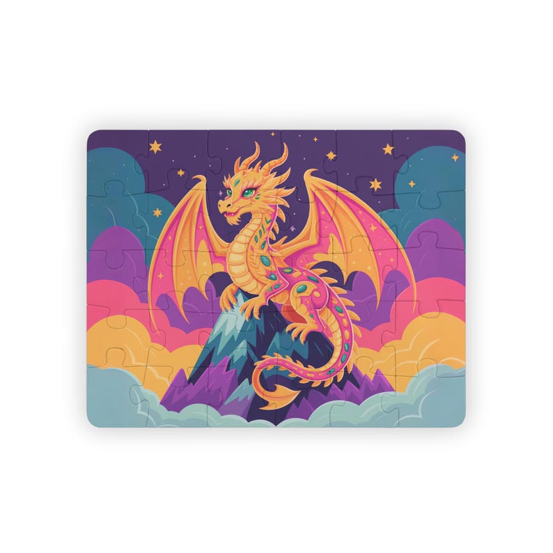 Drachen Puzzle für Kinder: 30-teilige Fantasy Abenteuer Bild 1