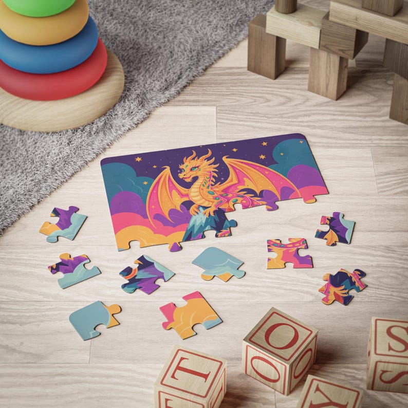 Drachen Puzzle für Kinder: 30-teilige Fantasy Abenteuer Bild 4