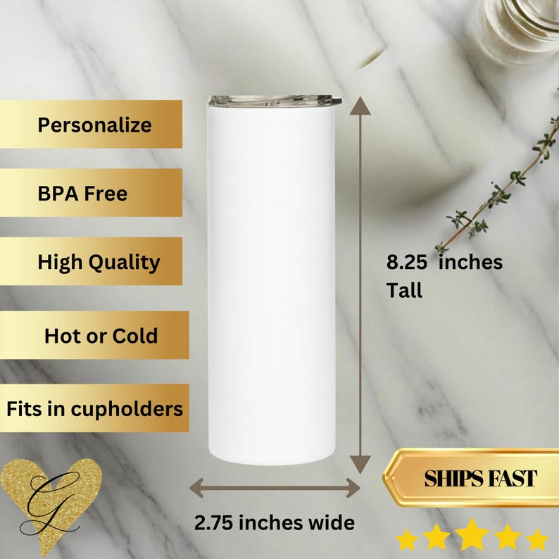 Personalized Summer flower disgn Stanley like insulated thermos 20 oz Dark Floral skinny Tumbler thermos for vacation or gift image 4