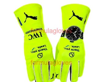 Lewis Hamilton F1 Karting Gloves 2024 Mercedes Last Gloves Thank You Lewis Formula 1 Sim Racing Gloves