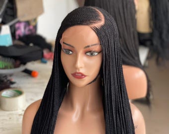 Light weight C-cut Braided wig Col Black