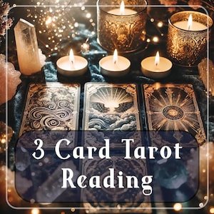 Tarotlezen met 3 kaarten – Interpretatie voor trekking van 3 kaarten | Liefde, carrière of spiritueel inzicht | Levering in pdf-bestand