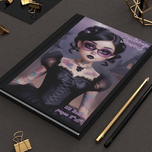 Gothic Hardcover Journal, dunkles ästhetisches Notizbuch, Witchy Journal, Kawaii Tagebuch, Geschenk für Autoren, gruselige Kunst, Back to School Notizen