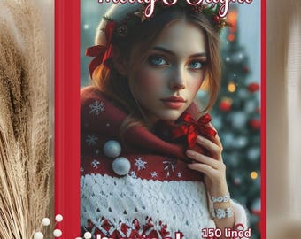 Merry & Bright Holiday Journal | Matte Hardcover Christmas notebook