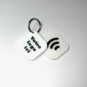 Porte-clés tag badge NFC à personnaliser, site internet, réseaux, carte de visite numérique pour entreprise idée de cadeau professionnel