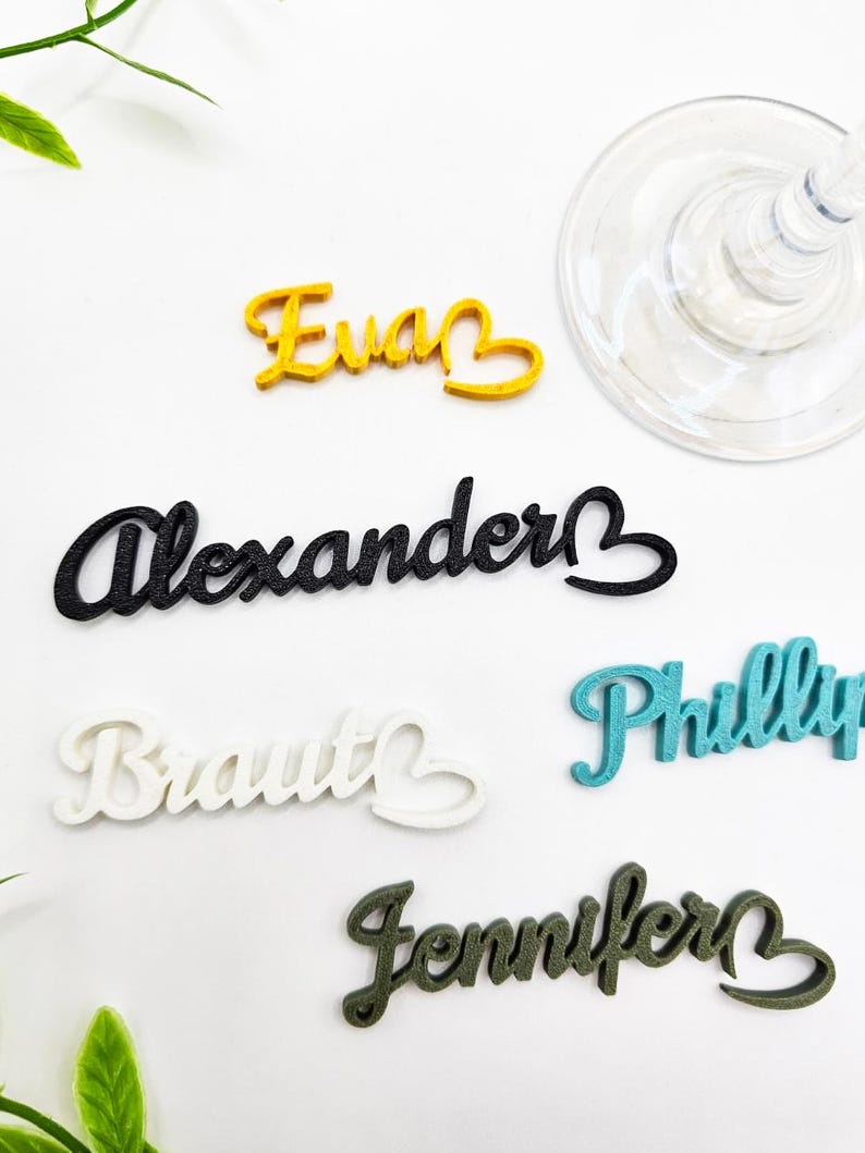 Personalized Name Tags for Hanging - Personalized Glass Markers ...