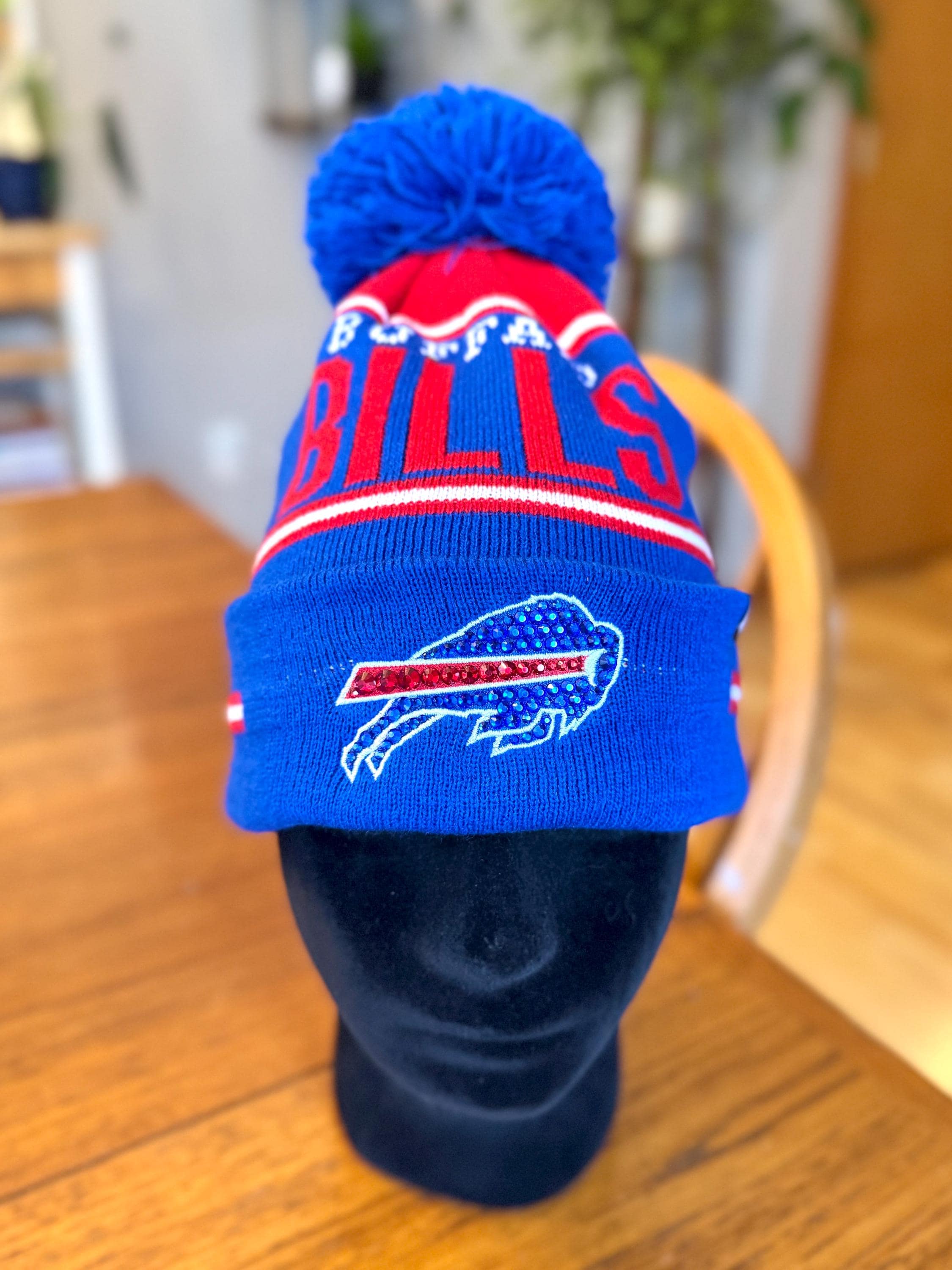 Buffalo Bills Rhinestone Winter Hat - Etsy display picture 3