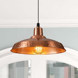Modern Hammered Dome Lamp - Ceiling Dome Lamp - Pendant Copper Lamp, Handmade Copper Lamp - Farmhouse Pendant Light - Home Deco Lighting