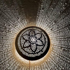 Moroccan Wall Light Brass, Wall lights, Wall Sconces, Traditional Lighting Wall Lights in Home Decor, Engraved Moroccan wall light .