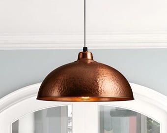 Verdigris Kupfer Dome Pendelleuchte, Patina Finish