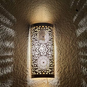 Set Of 2  brass wall sconce, brass wall lamp Brass wall Sconce, Sconce lighting , Art Decor Light Diffuser Wall Sconce ,Moroccan Brass Wall