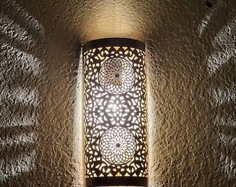 Set Of 2  brass wall sconce, brass wall lamp Brass wall Sconce, Sconce lighting , Art Decor Light Diffuser Wall Sconce ,Moroccan Brass Wall