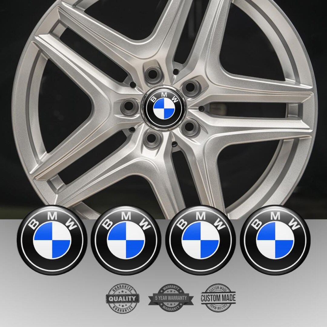 BMW Wheel Emblem Sticker for Wheel Center Hub Caps Emblem Decal Rims ...