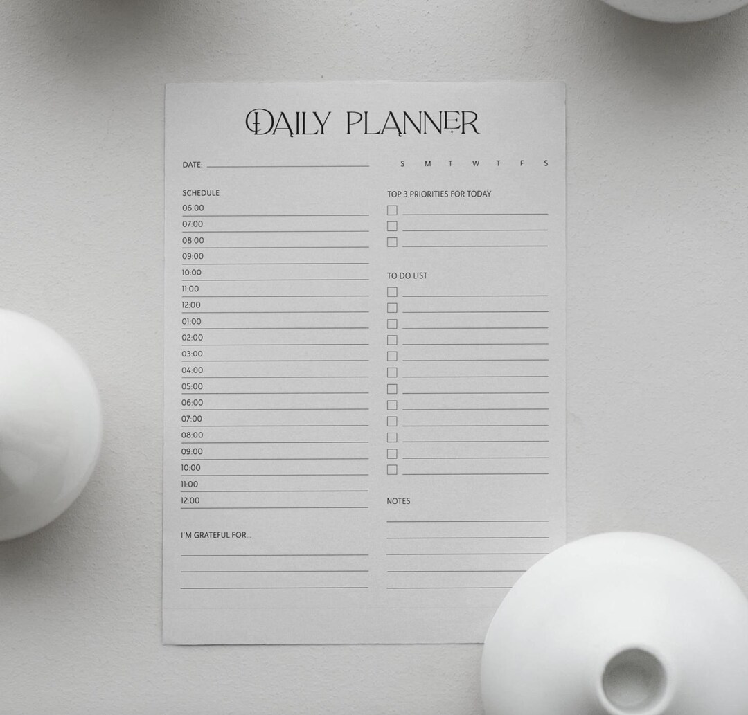 Light Beige Printable Planner | Minimalist Daily Planner for Everyday ...
