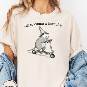 Comfort Colors® Aus, um ein Kerfuffle T-Shirt, ein lustiges Murmeltier-Rollershirt, ein T-Shirt für psychische Gesundheit, einen sarkastischen Humor und ein Retro Opossum T-Shirt zu verursachen