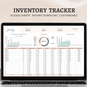 Inventory Tracker Spreadsheet Small Business Inventory Template Google Sheets Excel Inventory Management Inventory Log List Order Tracker