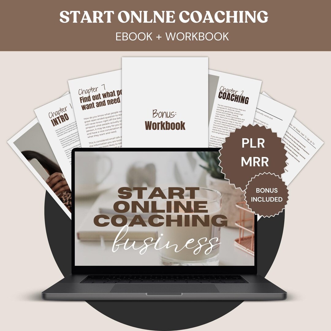 Online Coaching Business Ebook Guide: Canva Template, Workbook (PLR) - Etsy
