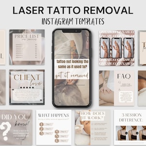 Laser Tattoo Removal Instagram Templates Canva Tattoo Social Media Template Brow Tattoo Removal Tattoo Removal Aftercare Tattoo Removal Info