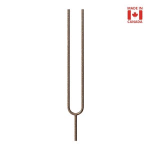 U-Shape Tuning Fork Iron Baluster | 1/2" Round Solid | 4.125" Width x Custom Length | Copper Vein