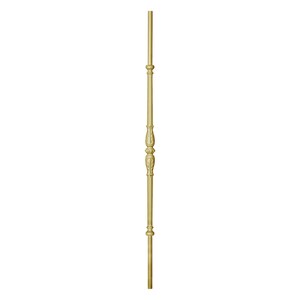 Male Iron Baluster | 5/8" Round Solid | Brass Gold