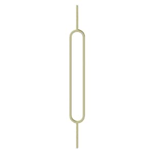 Schmiedeeisen Stab, ovales Baluster, quadratisch, Dorado Gold Finish (66 cm lang x 10 cm breit)
