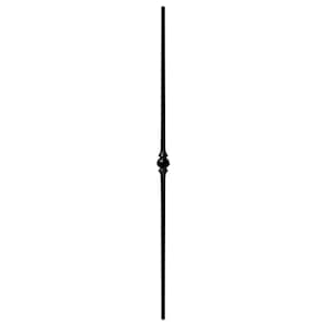 Single Ball Hammer 9/16" Solid Round Shaft Baluster (Flat Black)