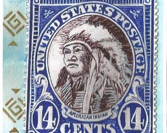 Signed Native American Art Card Set: Indigenous Stamp Design