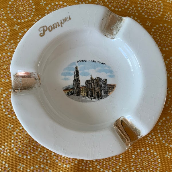 Vintage POMPEII ashtray - ceramic souvenir ashtray -  Richard Ginori - italy