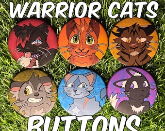 Warrior Cat Inspired Buttons / Pins