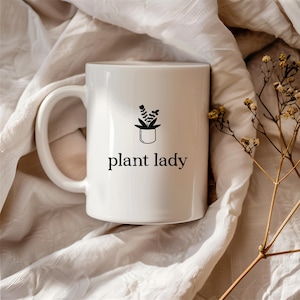 Plant Lady Mug, Plant Lover Gift for Her, Cute Houseplant Coffee Mug, Plant Mom Gift Idea, Botanical Garden Mug, Crazy Plant Lady Cup