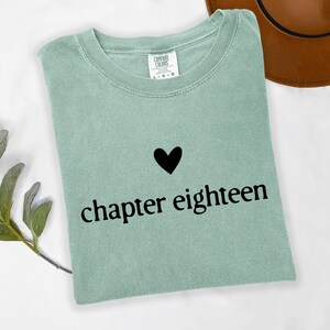 Chemise d'anniversaire de chapitre dix-huit, cadeau minimaliste de 18e anniversaire