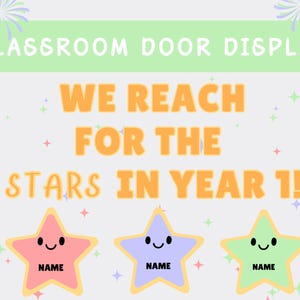 Classroom Door Display Bright Colourful Stars