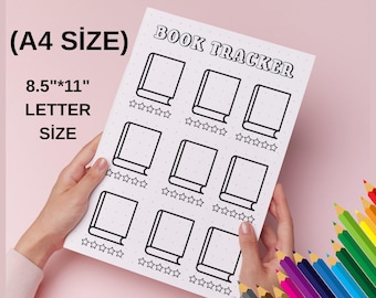 Reading Challenge Tracker Printable | Book Log PDF | Reading Journal Page | Minimalist Digital Download | Bullet Journal Planner Insert