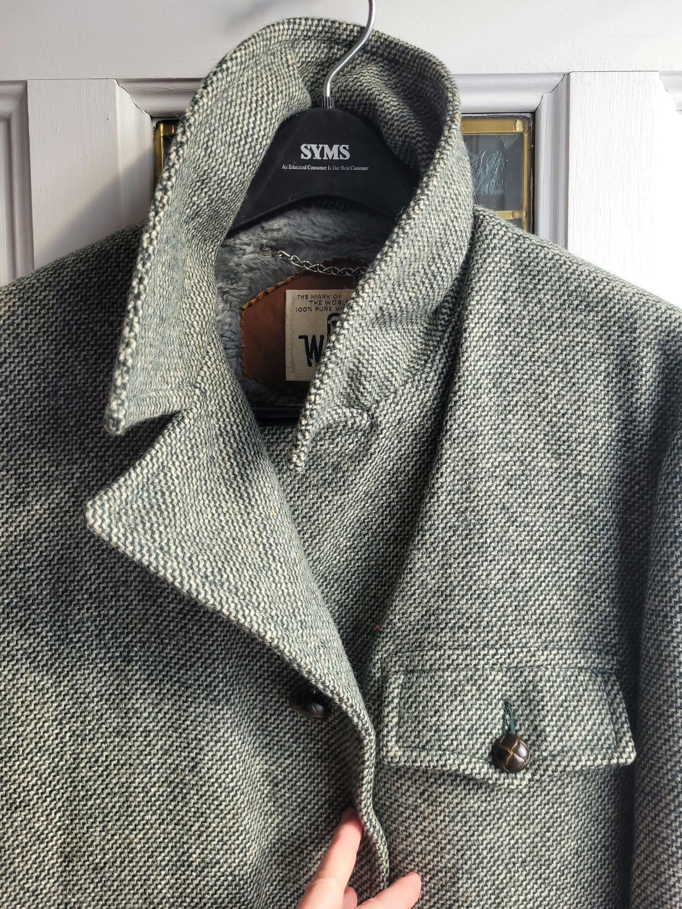 Woolrich Tweed Coat - Etsy