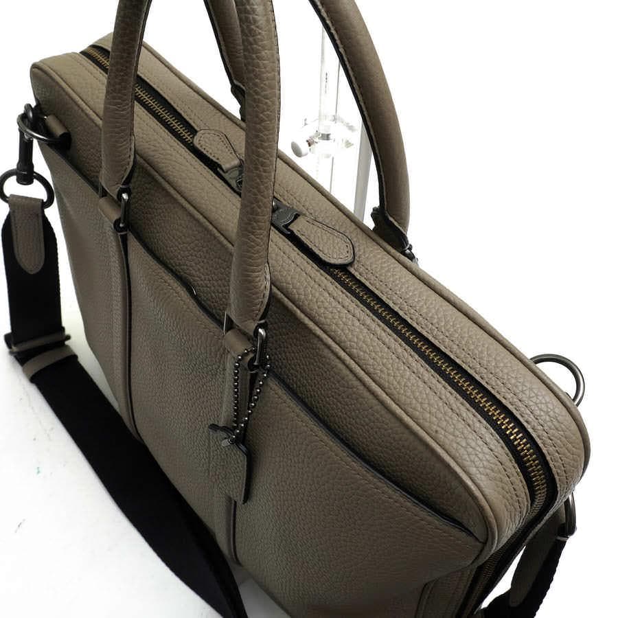 Coach Computer Metropolitan Large Brief Bag Pebbled Leather Finish