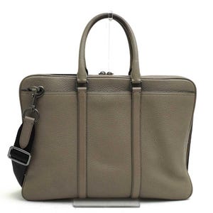 Coach Computer Metropolitan Large Brief Bag Pebbled Leather Finish Crossbody Strap Color Gray New Condition Model 71778