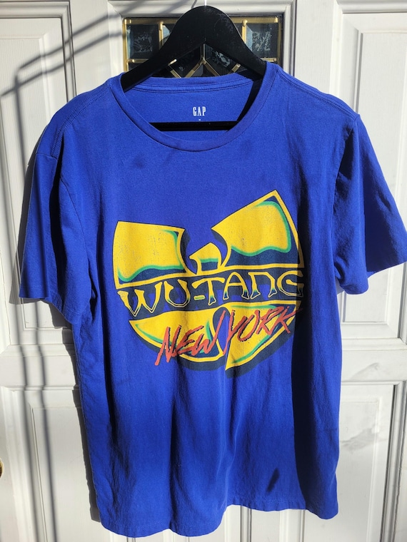 Wu-tang Wutang Gang New York T Shirt Blue Cotton Gap Rap Graphic