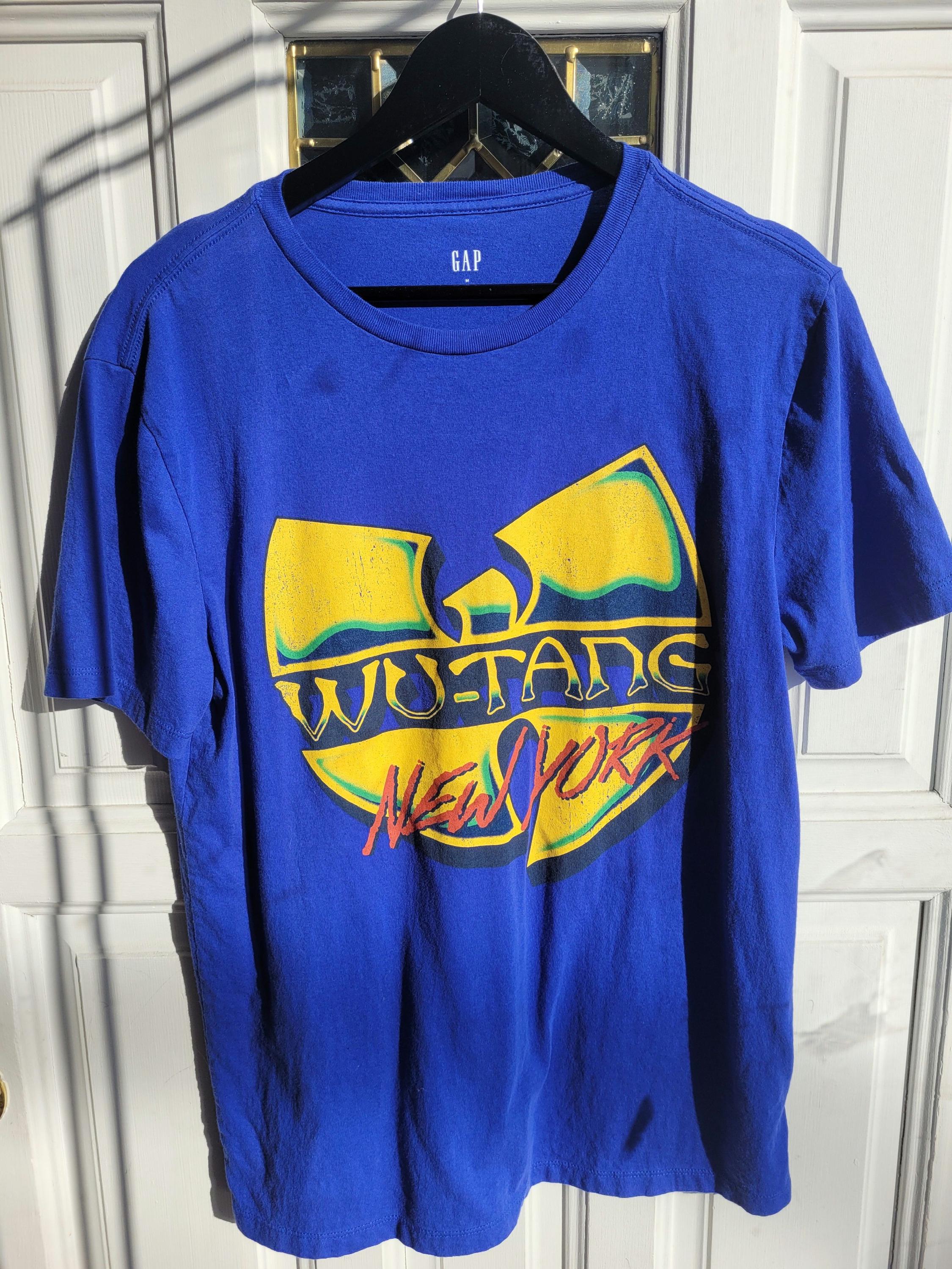 Chemise Wu-Tang Clan Vintage - Noir, Col 'Protect Ya Neck', Double Face, Taille XL