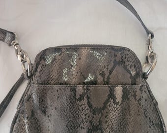 Latico Black and White Snakeskin Backpack latico | Bags | Latico Backpack Womens Black Pebbled Leather  main image 2