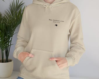New Zealand Map Hoodie, Kiwi Souvenir, NZ Travel Gift