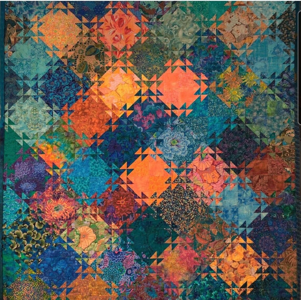 Shimmering Triangles Quilt Pattern – Jenny Bowker Design (PDF Digital ...