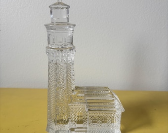 Wycofana z użytku kryształowa latarnia morska Waterford Crystal Niagara | Zabytkowa kryształowa figurka w stylu marynistycznym | Produkcja limitowana | Fort Niagara
