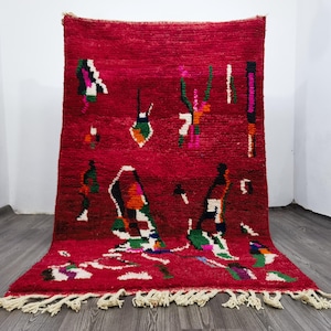 Handmade Beni Ourain Moroccan Rug: Plush Wool Berber Carpet