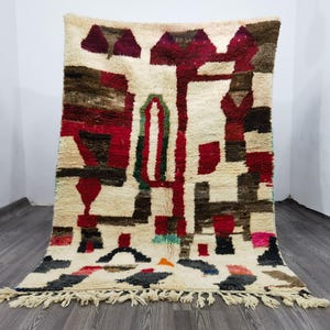 Amazing Multicolored Rug -Custom Fabulous Boujaad Rug -Gorgeous Beni Ourain Rug, Authentic Moroccan Rug, Azilal rug, rugs ,Bohemian rug