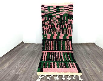 Impresionante alfombra marroquí colorida - Alfombra personalizada - Alfombra hecha a mano - Alfombra marroquí personalizada - Alfombra bereber - Alfombra decorativa para el hogar - Alfombra multicolor
