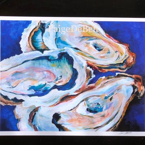 ABSTRACT OYSTER PAINTING ** 11" x14" Print of my original painting by New Orleans artist, Paige DeBell