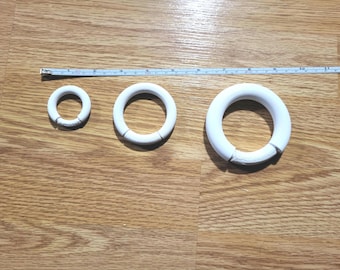 Piercings para Fursuit Impressos em 3D, 3 Tamanhos, 2 Tipos: Argola e Espigão