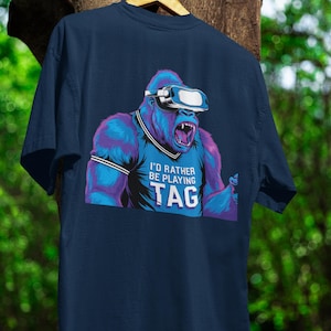 VR Gorilla Gaming PNG: ik speel liever tag | Digitale download