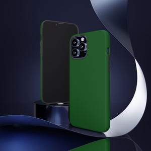 Heavy Duty iPhone Tough Cases for iPhone 16 Pro Max Plus 15 14 13 12 11 , 8 and X-Series in Forest Green